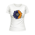 Sunflower US Flag USA patriotic white t-shirt