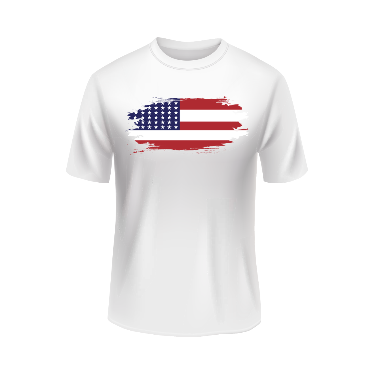 United States US Flag Distressed USA patriotic white t-shirt