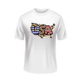 Animal print United States USA patriotic white t-shirt