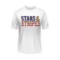 Stars & stripes US United States USA patriotic white t-shirt