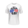 All American babe US United States USA patriotic white t-shirt