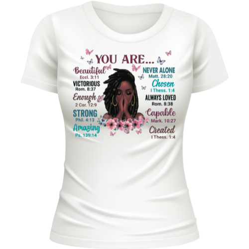 You Are, Black Queen, Sublimation T-shirt Transfer.  Black Queen, African American, Black History Month, Melanin Sista Transfers For T-shirts.