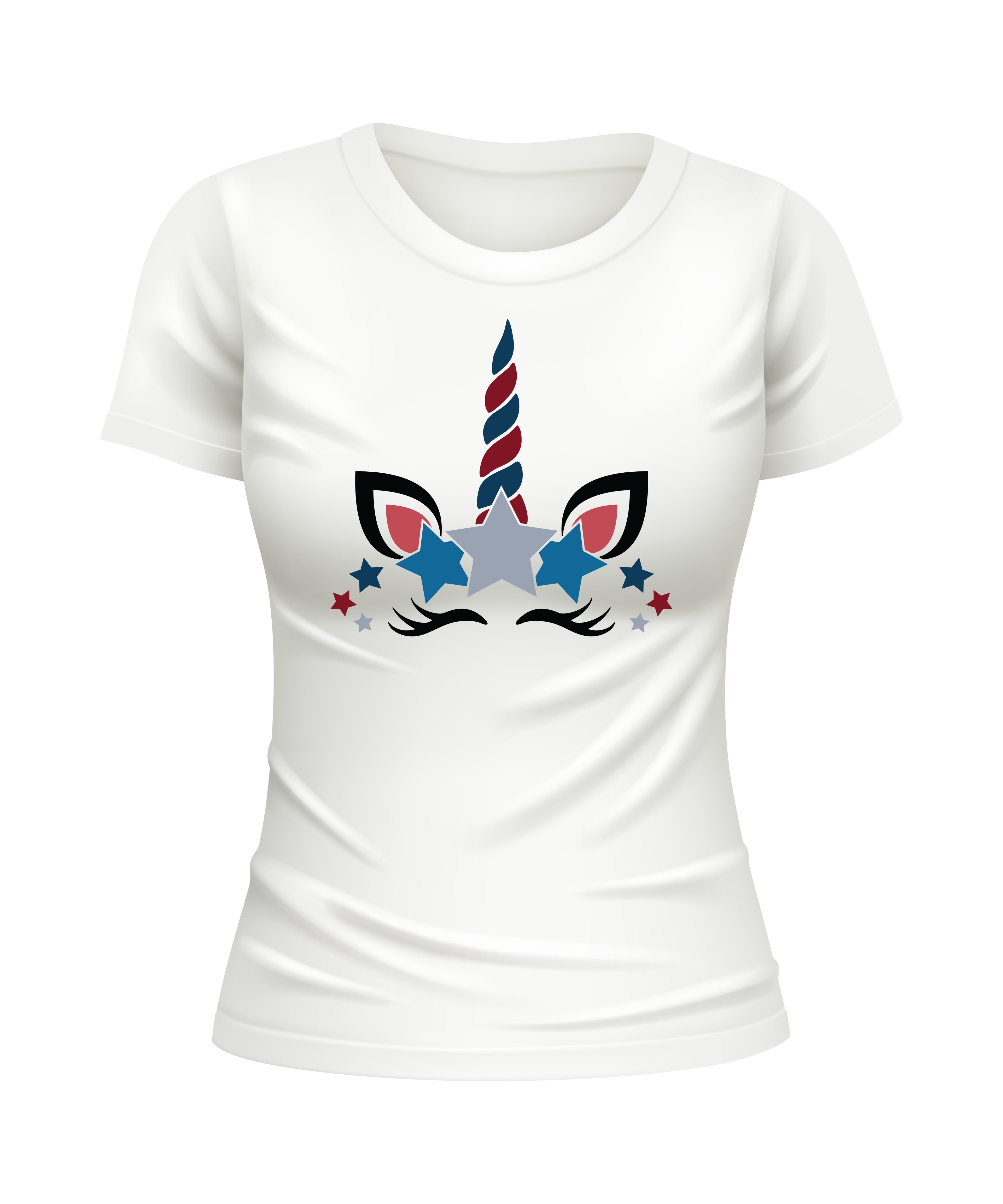 Unicorn American US United States USA patriotic white t-shirt