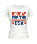 Horray for the USA United States USA patriotic white t-shirt (Copy)
