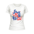 Staying fly on the 4th of July USA Patriotic White T-shirt