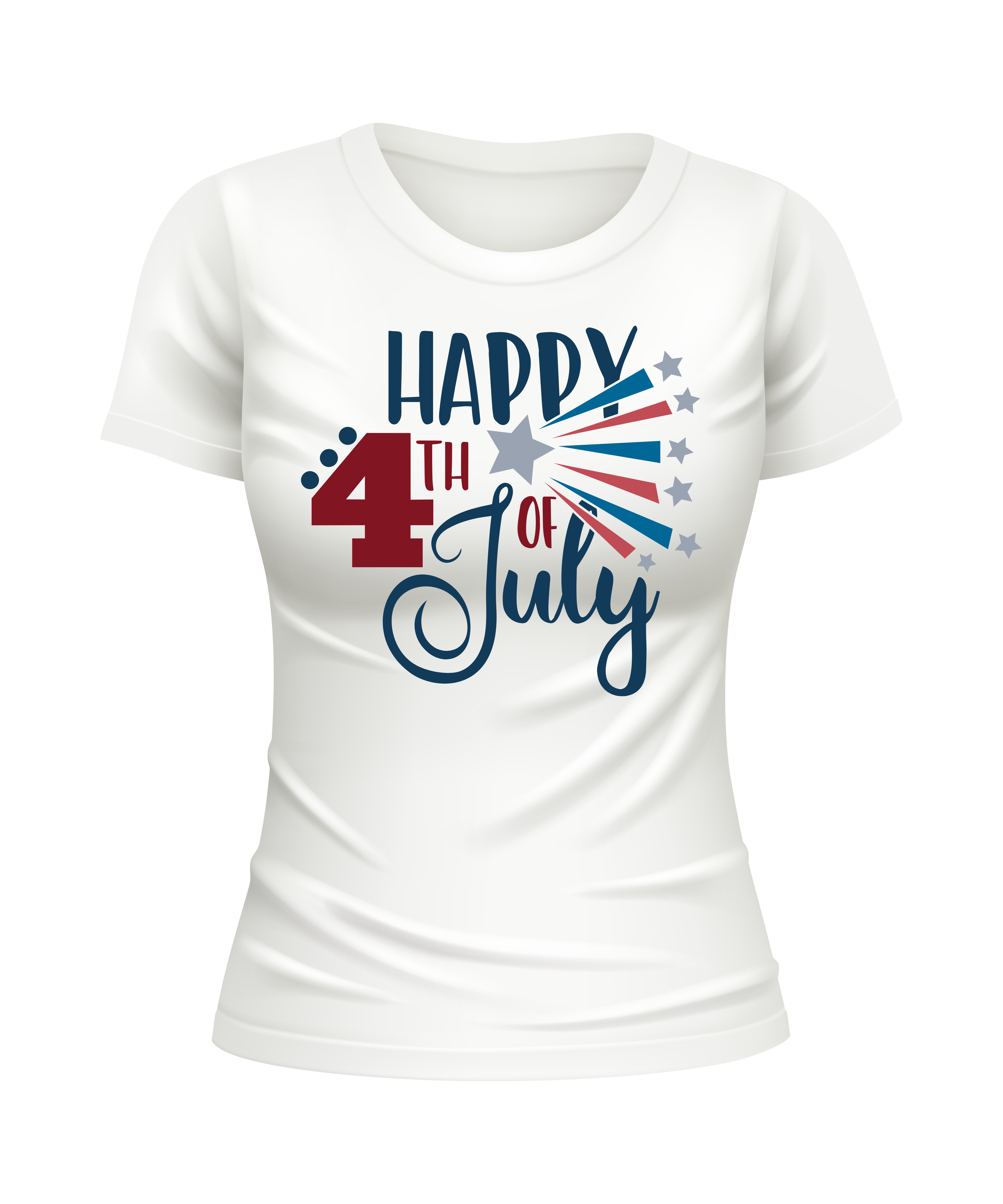 Happy 4th of July USA United States USA patriotic white t-shirt