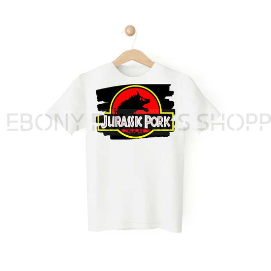 Jurassic Pork Funny White T-shirts Sarcastic Unisex Adult Men Women T Shirts