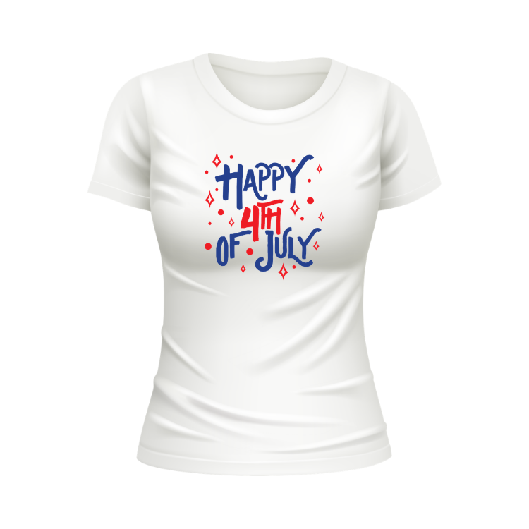 Happy 4th of July USA Patriotic White T-shirt