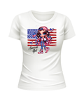 American Girl US United States USA patriotic white t-shirt