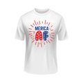 Merica AF America Patriotic White T-shirt