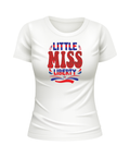 Little Miss Liberty USA United States USA patriotic white t-shirt