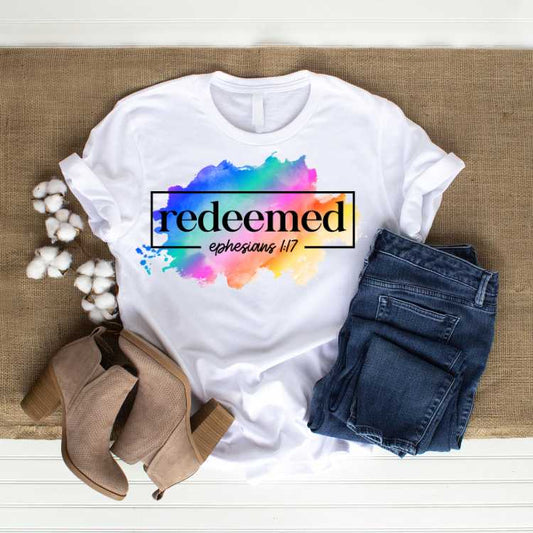 Redeemed Ephesians 1:17 T Shirt - Ebony Fuller Shopp Christian T-shirt - For Faithful Spiritual Men & Women - Christians White Unisex T-shirts