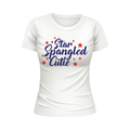 Star Spangled Cutie USA Patriotic White T-shirt