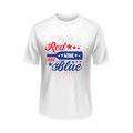 Red wine & blue USA Patriotic White T-shirt