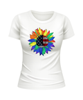 USA Flag Sunflower American US Sunflowers United States USA patriotic white t-shirt
