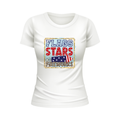 Flags Stars Fireworks 4th Of July Wishes USA Patriotic White T-shirt