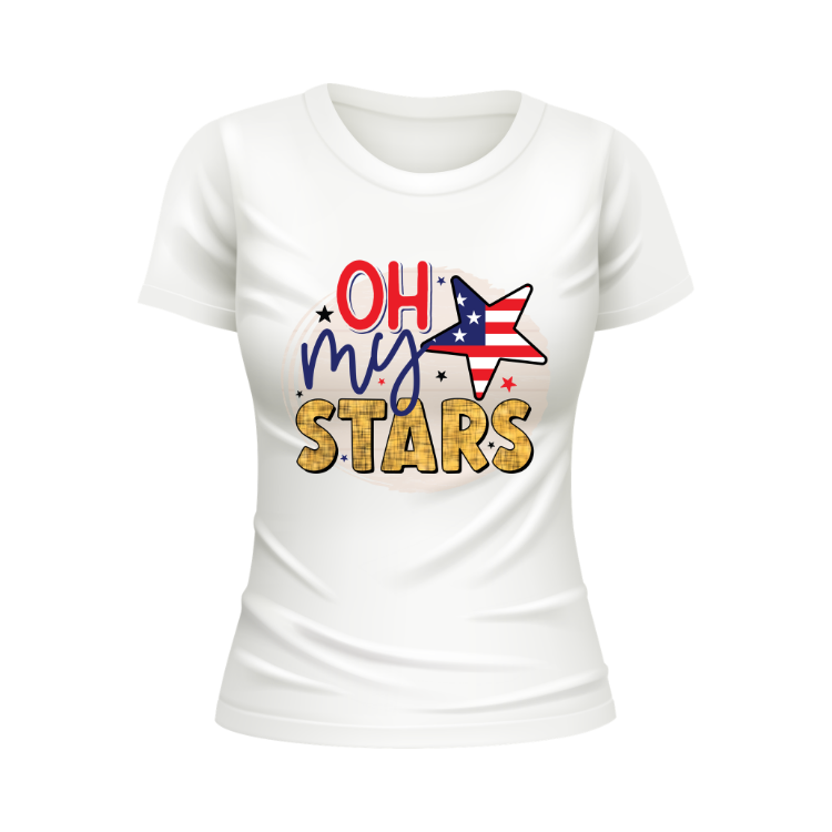 Oh My Stars USA Patriotic White T-shirt