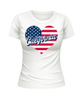 California State US United States USA patriotic white t-shirt