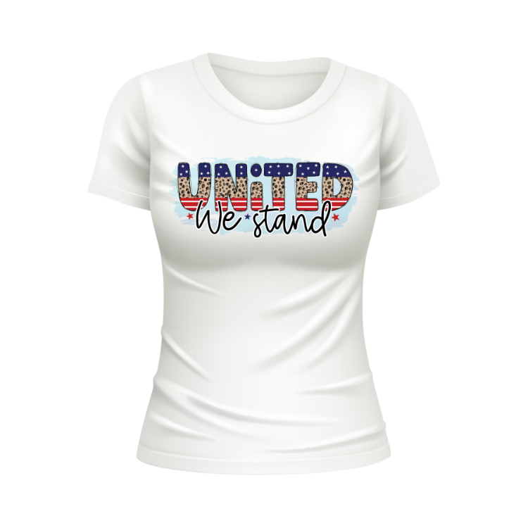 Star spangled stud patriotic white t-shirt