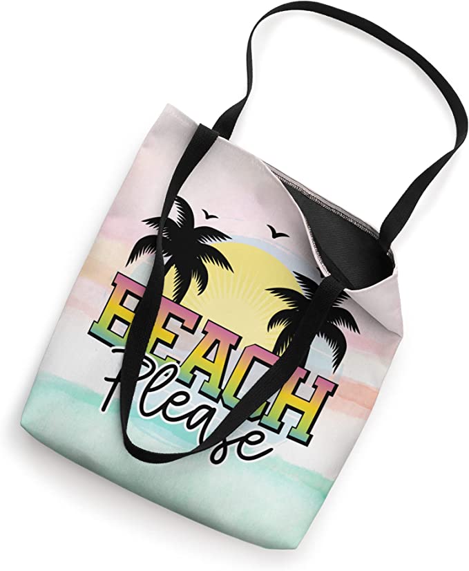 Beach Please Tote Bag Instant Digital Download Transparent PNG Image File - Vacation Bags Summer Beaches Vacation Cruise Designs