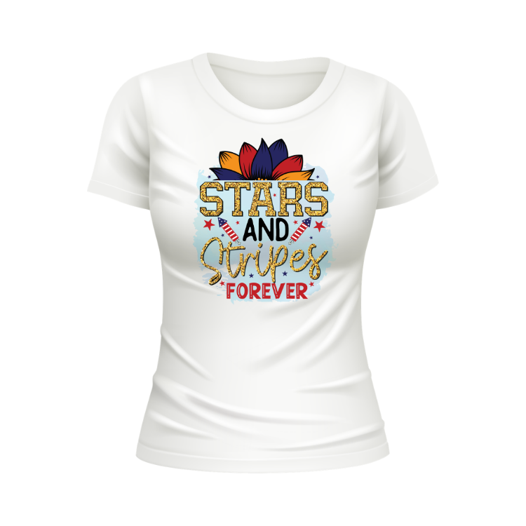 Stars and stripes are forever patriotic white t-shirt