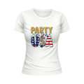 party in the USA patriotic white t-shirt