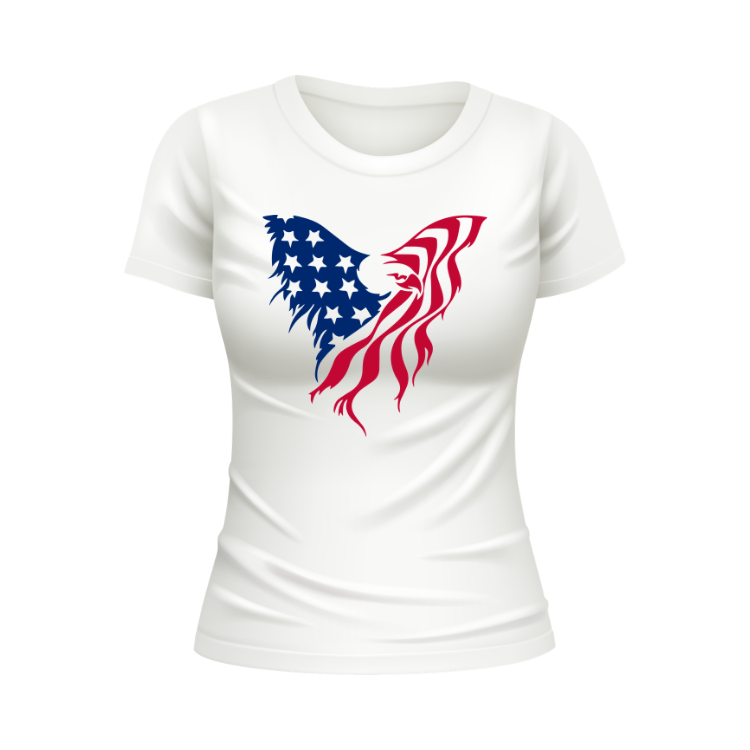 Patriotic Eagle 4th of July T-shirt Independence Day White T shirt