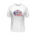 All American girl USA patriotic white t-shirt