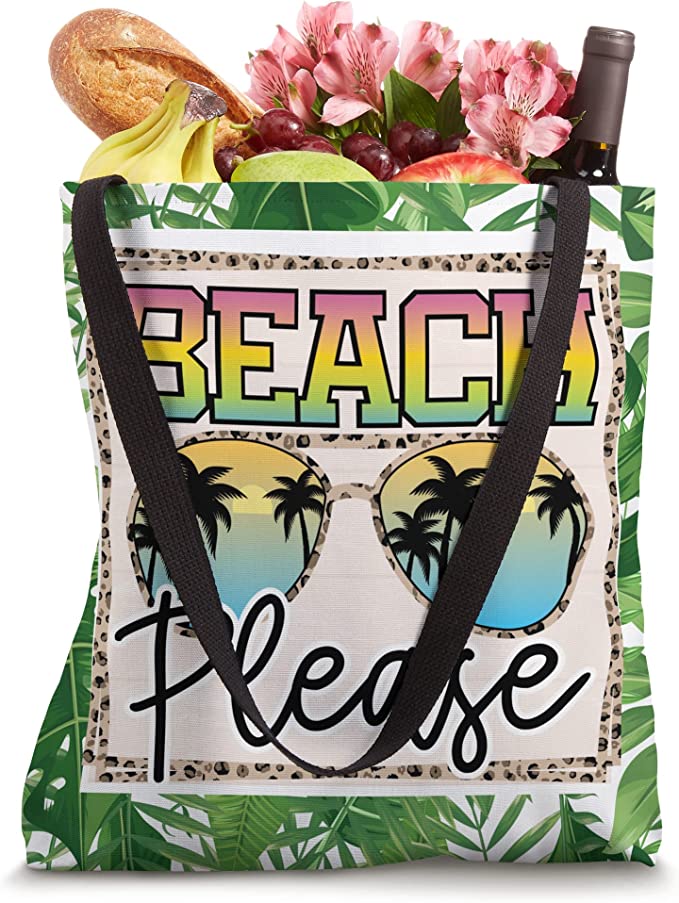 Beach Please Beach Totes Tote Bags Instant Digital Download Transparent PNG Image File - Vacation Bags Summer Beaches Vacation Cruise Designs