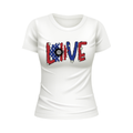 Love USA patriotic white t-shirt