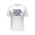 God bless the USA patriotic white t-shirt