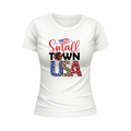 Small Town USA patriotic white t-shirt