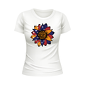Sunflower US Flag USA patriotic white t-shirt