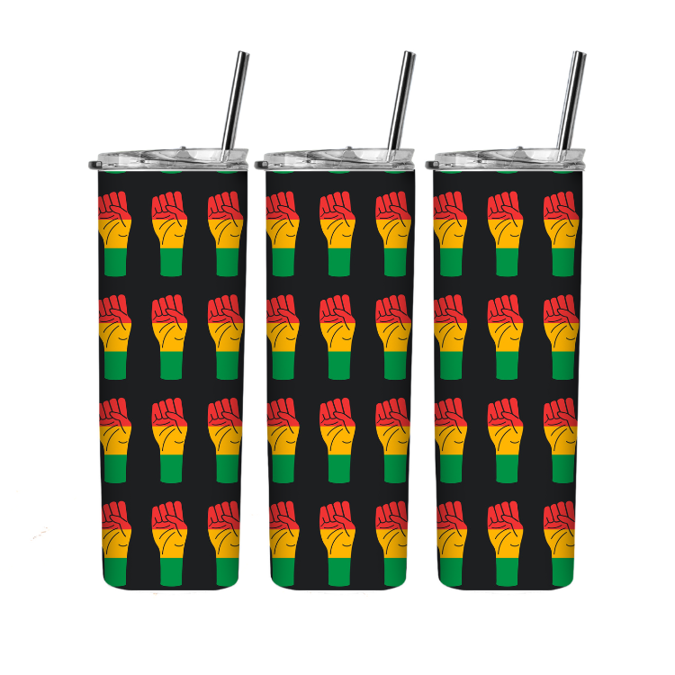 African American Black History Month Straight Sublimation Tumbler Wraps For 20 oz Tumblers