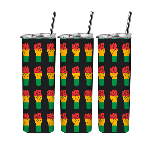 African American Black History Month Straight Sublimation Tumbler Wraps For 20 oz Tumblers