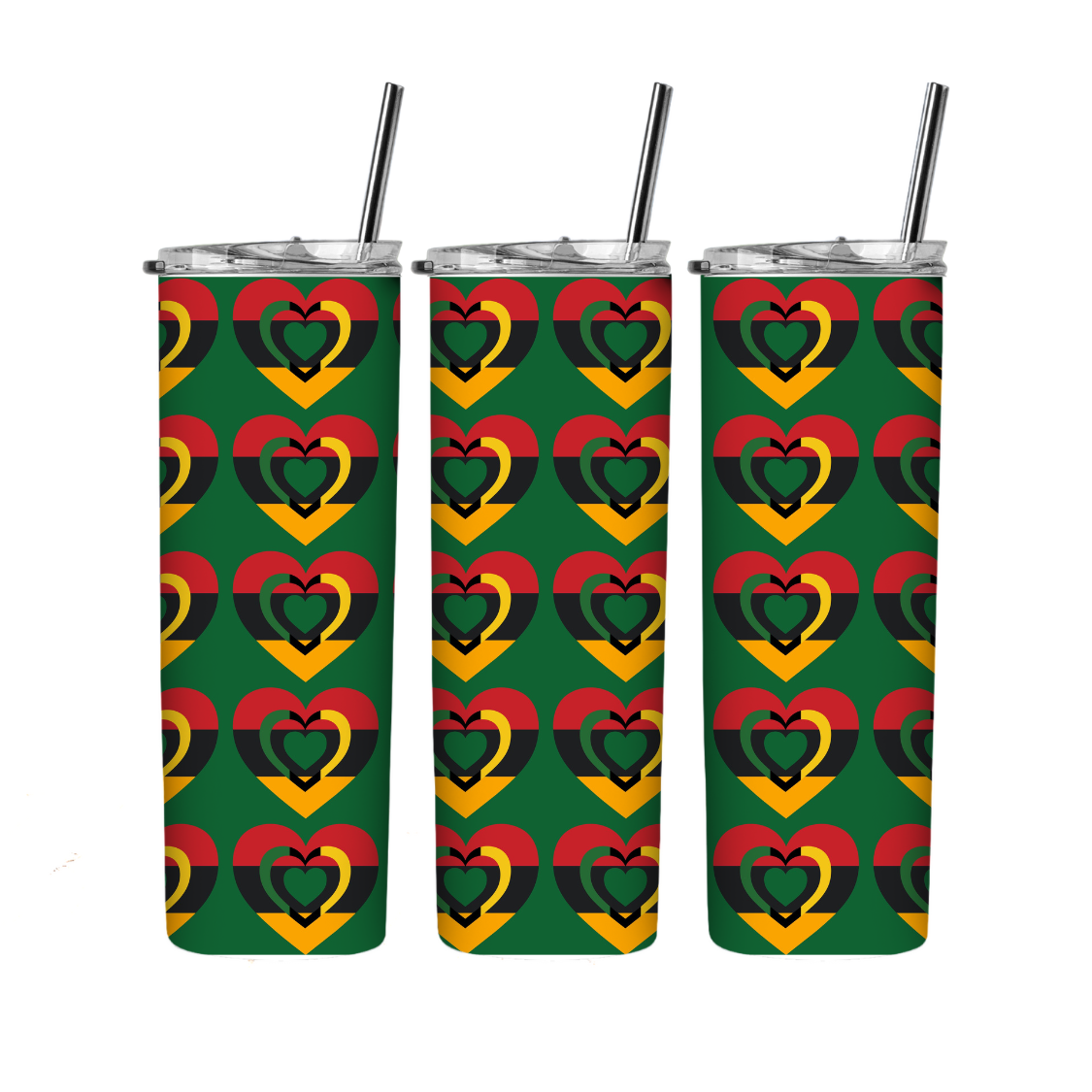 Black history month pre-printed ready to press 20 oz straight tumbler wrap