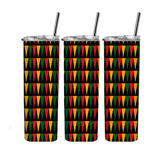 Black history month pre-printed ready to press 20 oz straight tumbler wrap