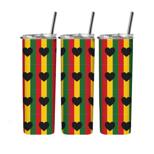 Black history month pre-printed ready to press 20 oz straight tumbler wrap