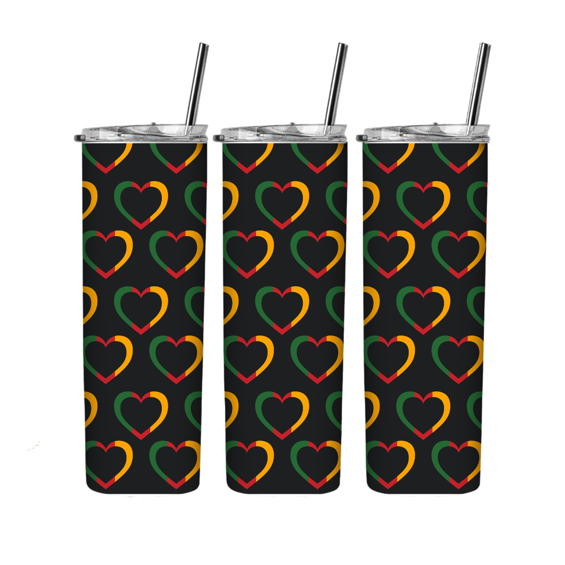 Black history month pre-printed ready to press 20 oz straight tumbler wrap