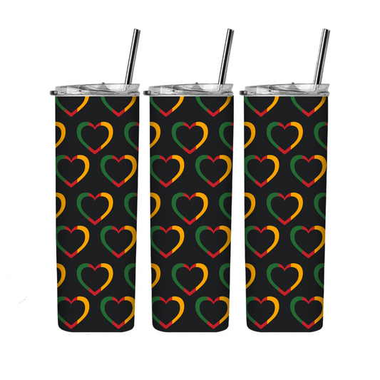 Black history month pre-printed ready to press 20 oz straight tumbler wrap