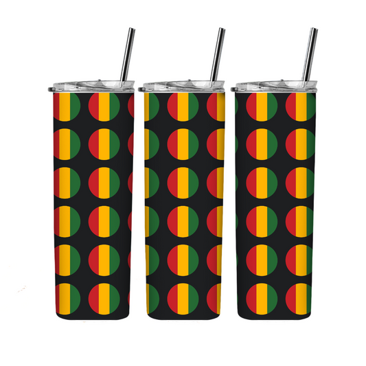 Black history month pre-printed ready to press 20 oz straight tumbler wrap