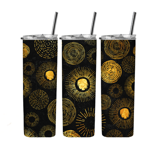 Black history month pre-printed ready to press 20 oz straight tumbler wrap