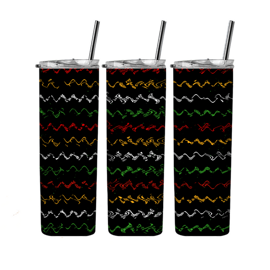 Black history month pre-printed ready to press 20 oz straight tumbler wrap