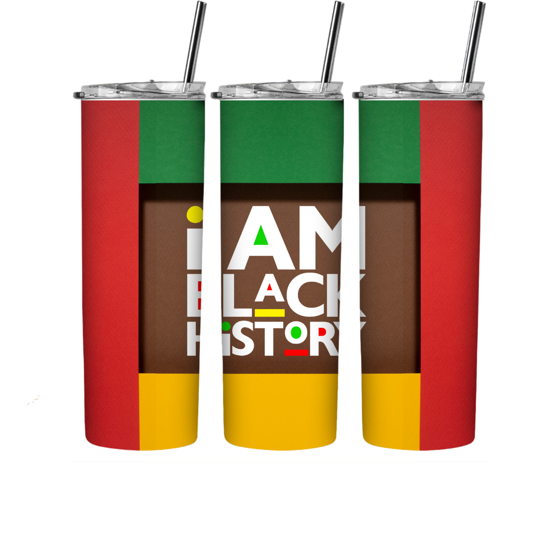 I am black history month pre-printed ready to press 20 oz straight tumbler wrap