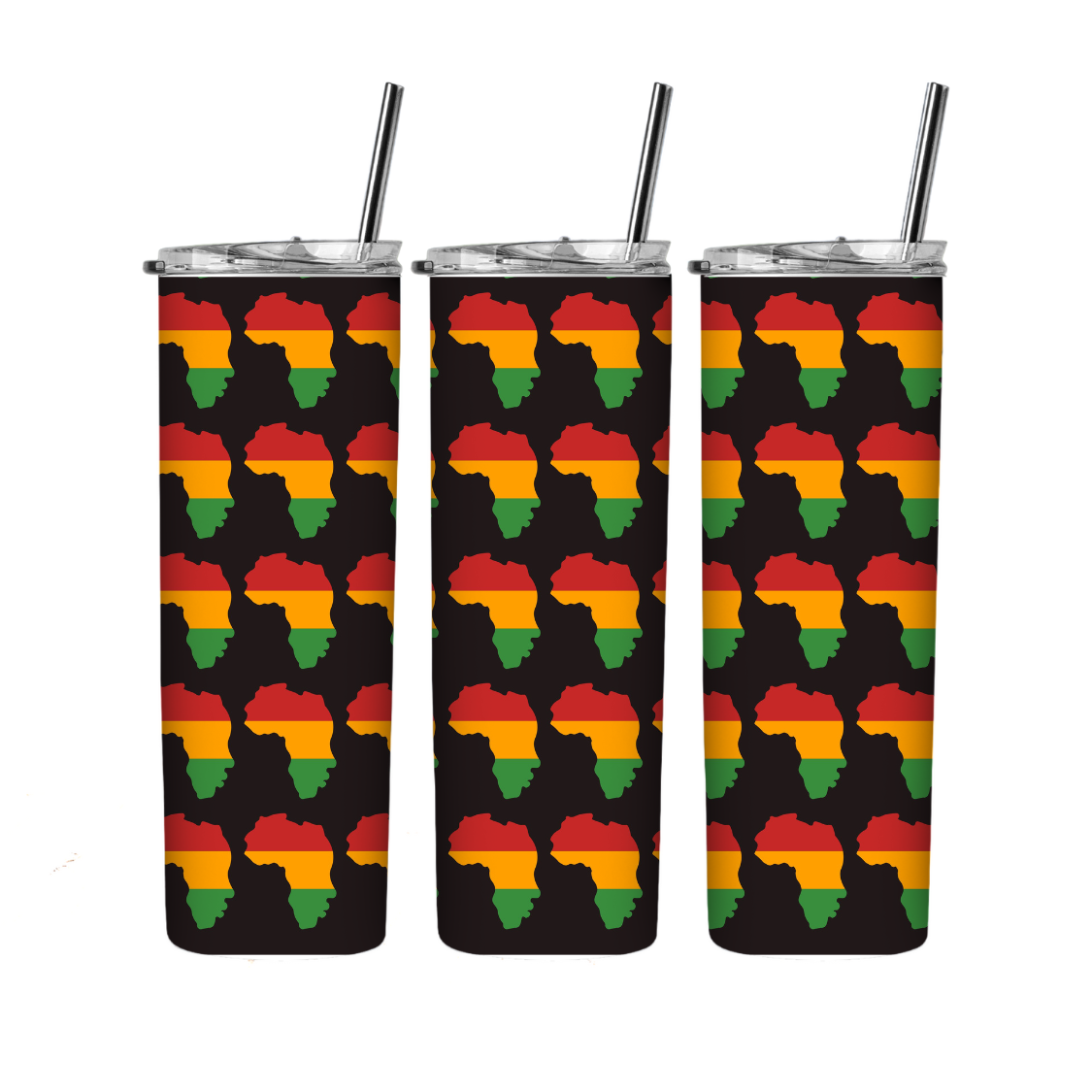 Black history month pre-printed ready to press 20 oz straight tumbler wrap