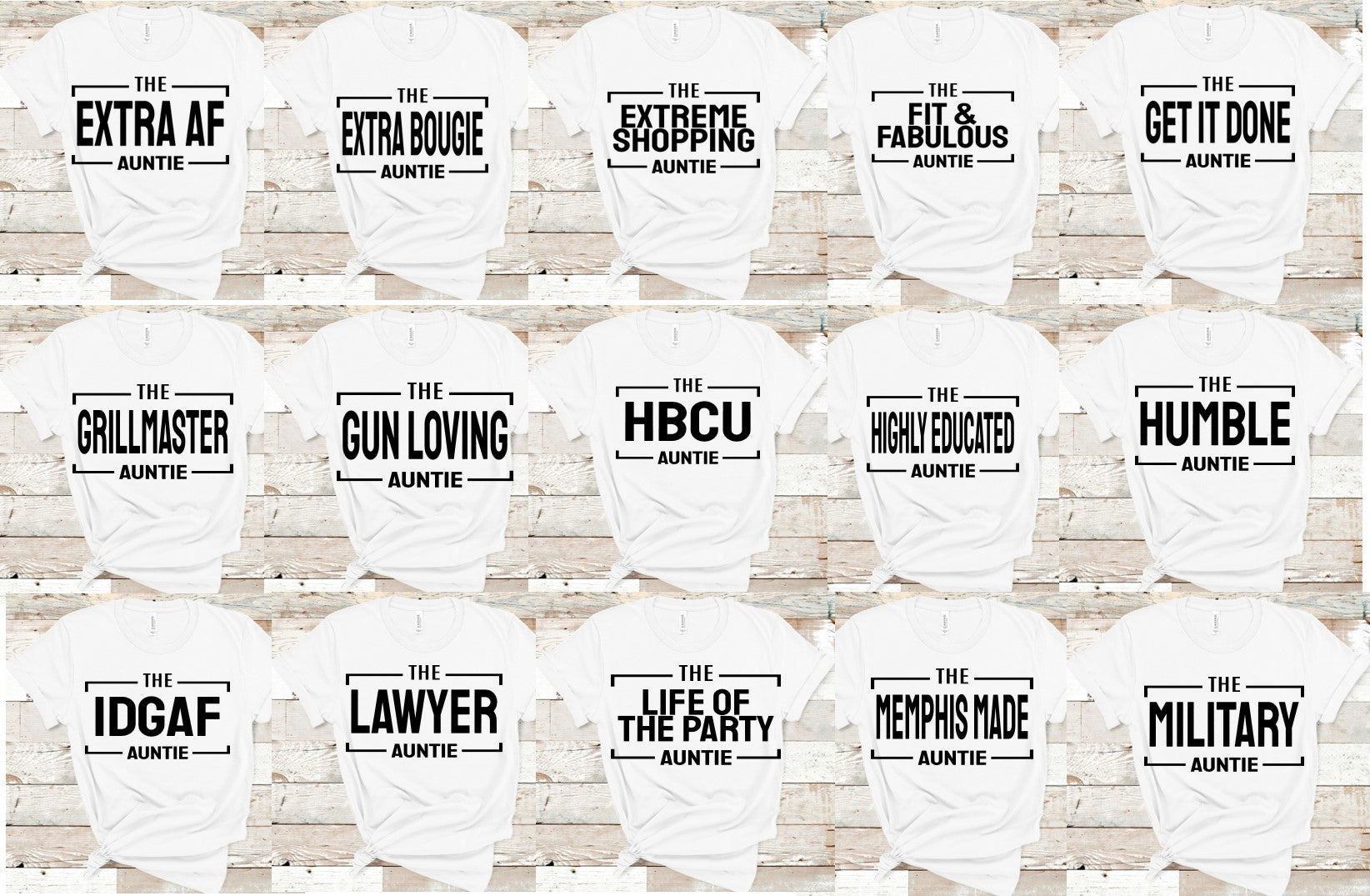The Auntie Tee for aunties that love being aunts funny aunt  t-shirt.
