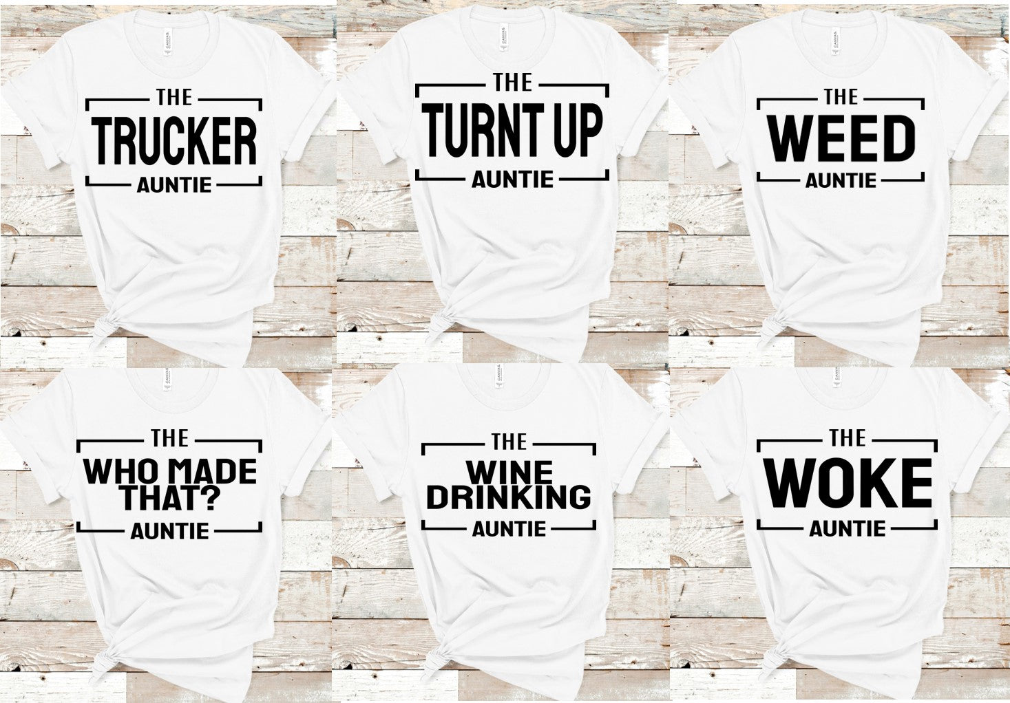 The Auntie Tee for aunties that love being aunts funny aunt  t-shirt.