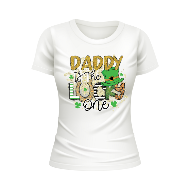 Daddy Is The Lucky One Sublimation Transfers.  St. Patrick's Day Sublimation T-shirt Transfer Sheet For Irish Ireland DIY Shirt