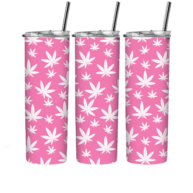 Cannabis sublimation tumbler wrap for weed smokers to make D.I.Y. do it yourself sublimation wraps for 20 oz. tumblers