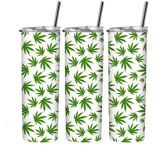 Cannabis sublimation tumbler wrap for weed smokers to make D.I.Y. do it yourself sublimation wraps for 20 oz. tumblers